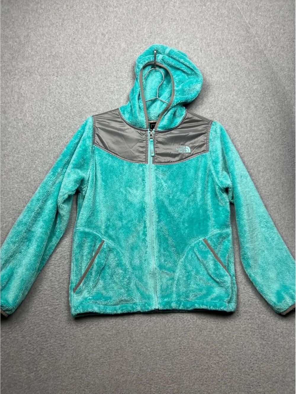 The North Face Bermuda Teddie Fleece Hoodie Full Zip Jacket Girls XL / 18 Cozy